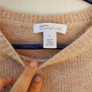 NWT Nordstrom Signature Pink Fleck Sweater